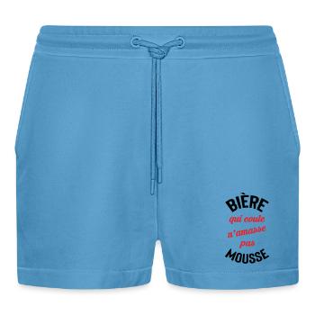 Rolling Beer bildet keinen Schaum - Organic Relaxed Cropped Shorts Made in EU -  Sol Blue - Vorne