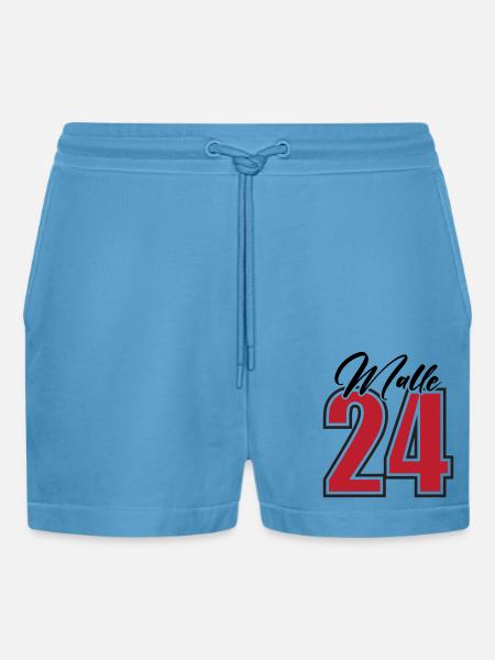 Malle 24 - Organic Relaxed Cropped Shorts Made in EU - Sol Blue