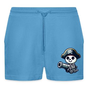 Crâne Pirate - Trésor Squelette - Short bio décontracté court fabriqué en UE -  Sol Blue - Devant