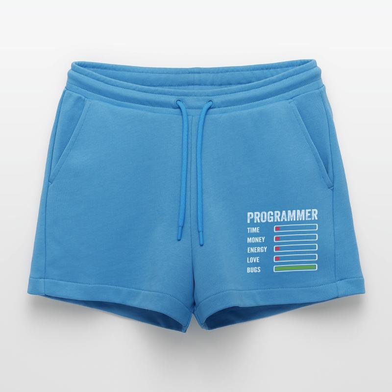 Entwickler Humor Programmierer Programmierer Programmierer Organic Relaxed Cropped Shorts Made in EU