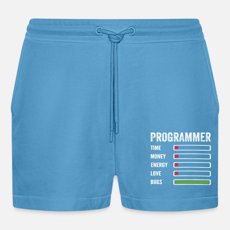 développeur humour programmeur codeur code - Short bio décontracté court fabriqué en UE - Sol Blue