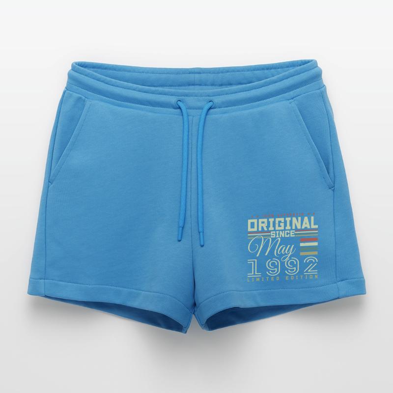 Gift Anniversaire Mai 1992, Gift May 1992 Organic Relaxed Cropped Shorts Made in EU