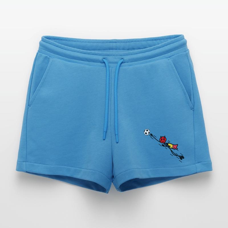 Flying Red Devil Held Keeper Organic Relaxed Cropped Shorts Made in EU