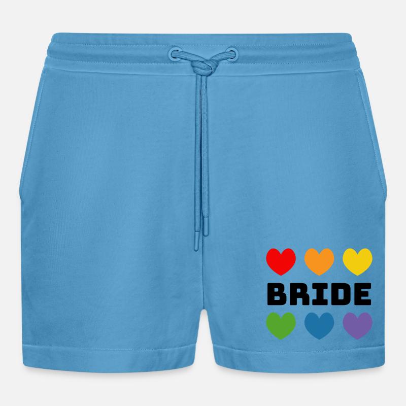Regenbogenherzchen Bride schwarz - Organic Relaxed Cropped Shorts Made in EU -  Sol Blue