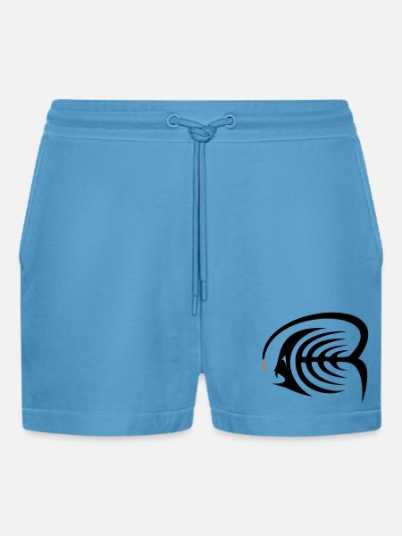 Frogfish - Organic Relaxed Cropped Shorts Made in EU - Sol Blue