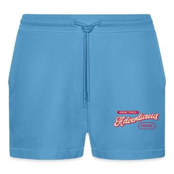 Adventurous hiking trails - Organic Relaxed Cropped Shorts Made in EU -  Sol Blue - Front