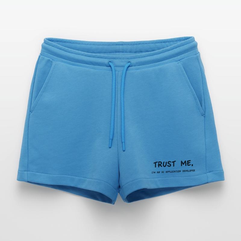 Trust me I'm an AI Application Developer Einfarbig Organic Relaxed Cropped Shorts Made in EU
