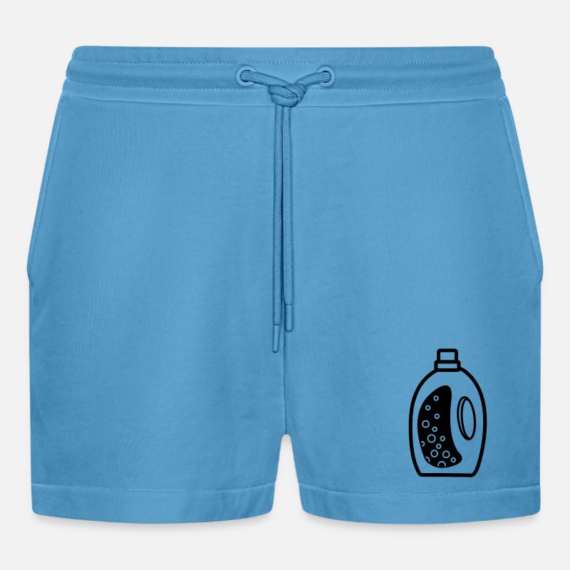 Waschmittelflasche - Organic Relaxed Cropped Shorts Made in EU -  Sol Blue
