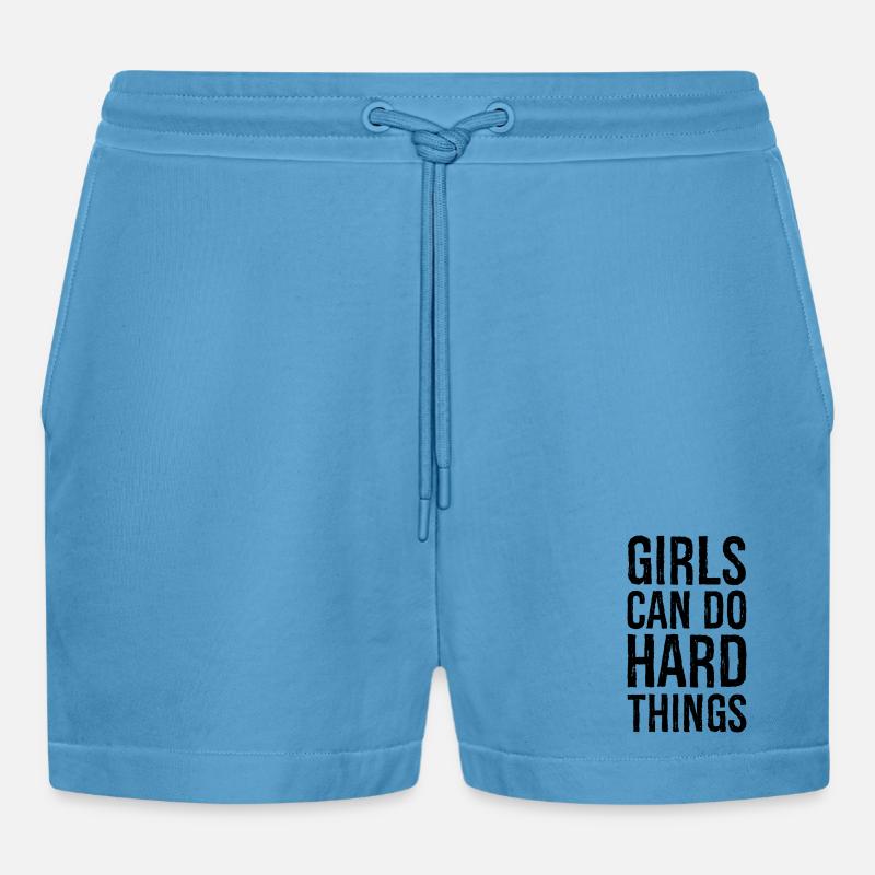 Mädchen können harte Dinge tun - Organic Relaxed Cropped Shorts Made in EU -  Sol Blue