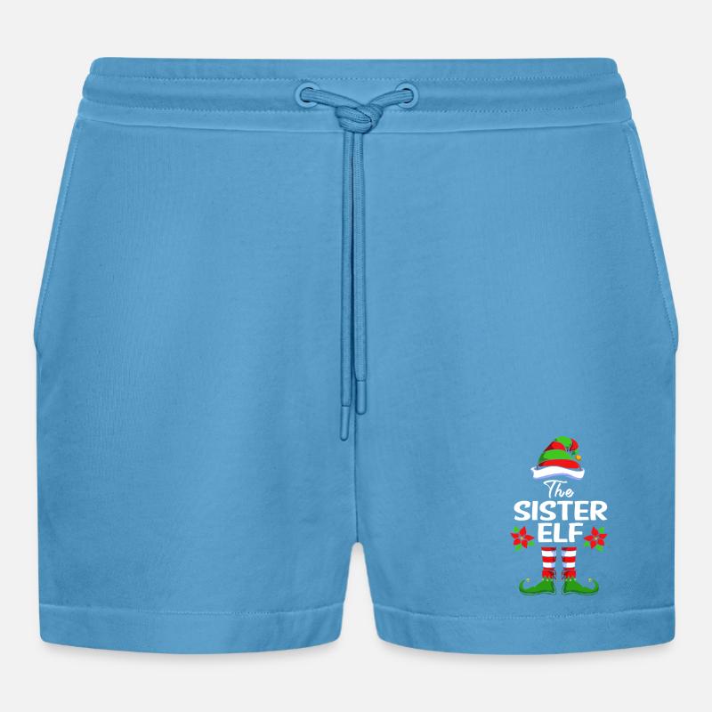 Elfe Elf Weihnachtsgeschenk Schwester - Organic Relaxed Cropped Shorts Made in EU -  Sol Blue