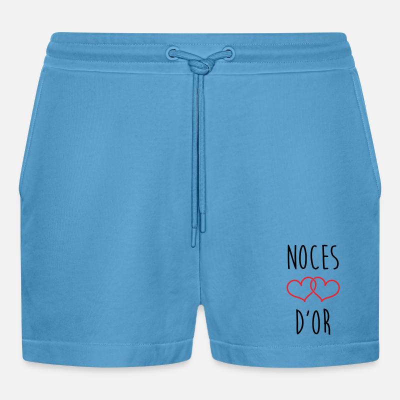 Nozze d'Oro 50 anni - Pantaloncini corti ecologici casual Made in UE - Sol Blue