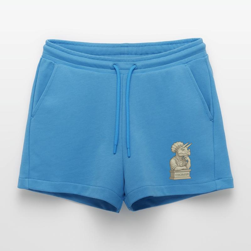 Stoiceratops Organic Relaxed Cropped Shorts Made in EU