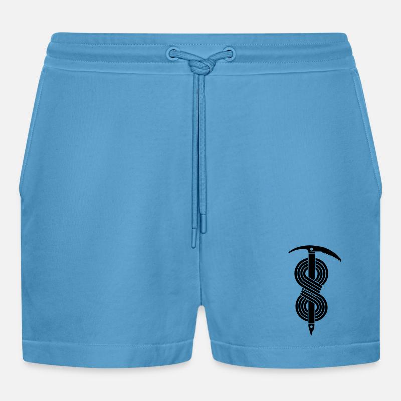 Eispickel Seil - Organic Relaxed Cropped Shorts Made in EU -  Sol Blue