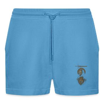 Unterscheidung, nicht Urteil. - Organic Relaxed Cropped Shorts Made in EU -  Sol Blue - Vorne