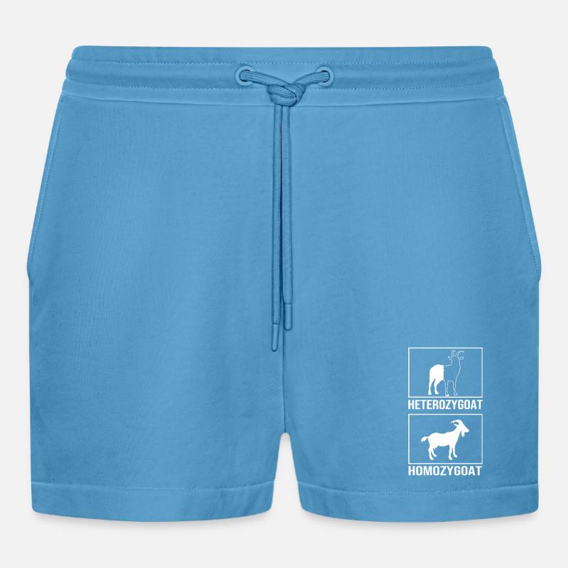 Molecule Structural Formula - Organic Relaxed Cropped Shorts Made in EU -  Sol Blue