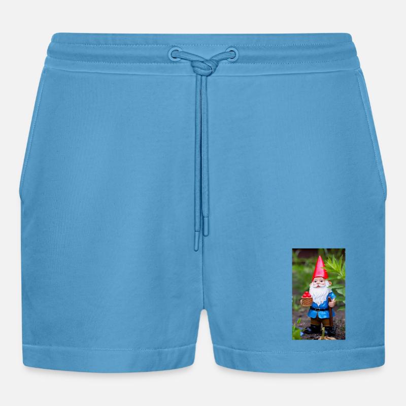 Gartengnom mit Korb - Organic Relaxed Cropped Shorts Made in EU -  Sol Blue