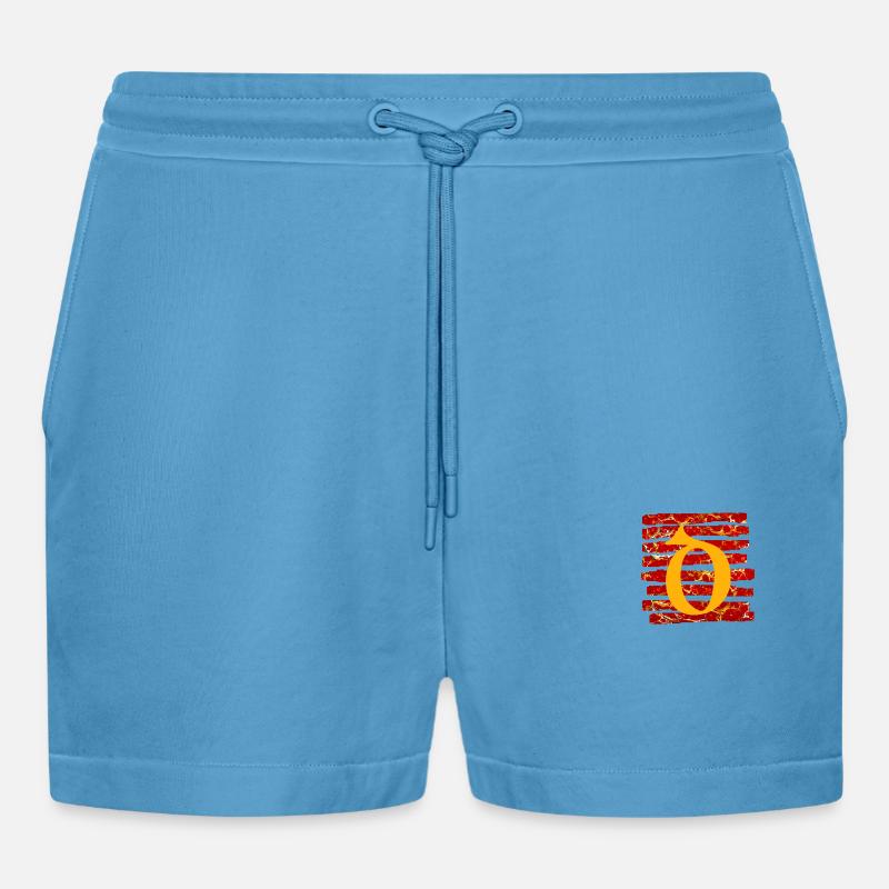 rayures e 232 d - Short bio décontracté court fabriqué en UE -  Sol Blue