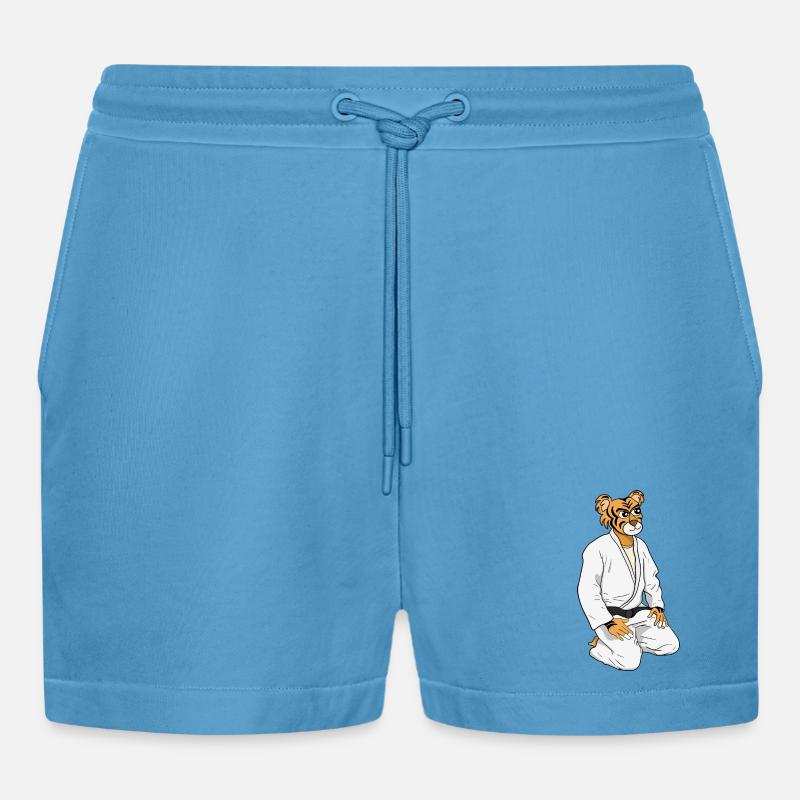Sei ein Tiger - Organic Relaxed Cropped Shorts Made in EU -  Sol Blue