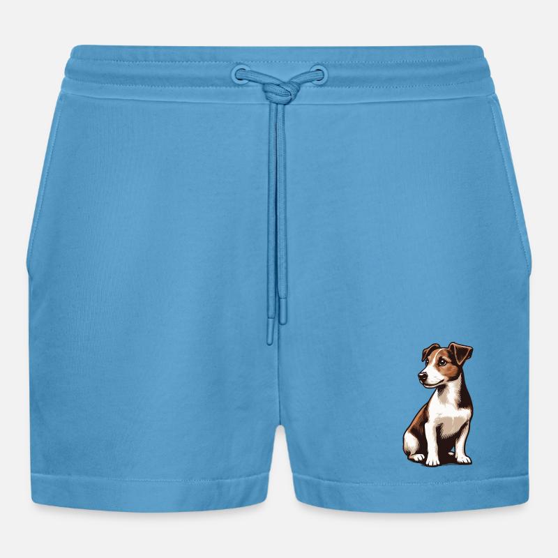 Jack Russell Terrier - Short bio décontracté court fabriqué en UE - Sol Blue