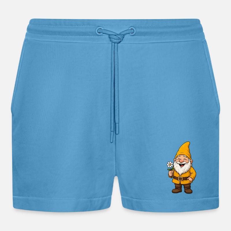 Nain fleur joyeux - Short bio décontracté court fabriqué en UE -  Sol Blue