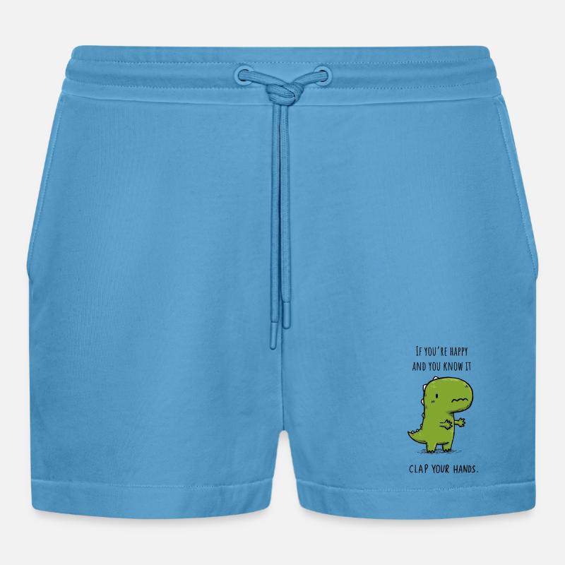 Frappez dans vos mains - Short bio décontracté court fabriqué en UE -  Sol Blue