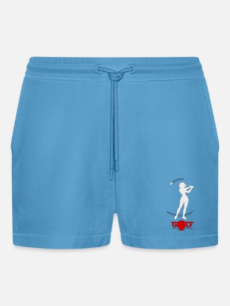 Golfeuse rétro - Short bio décontracté court fabriqué en UE - Sol Blue