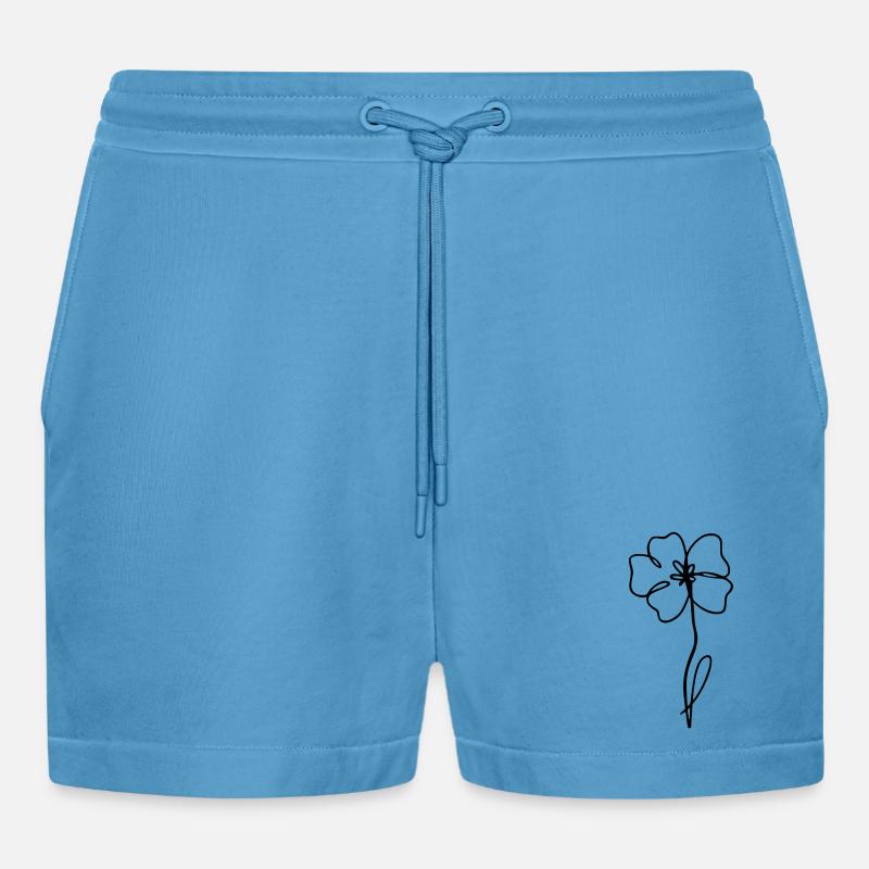 Mohn - Organic Relaxed Cropped Shorts Made in EU -  Sol Blue