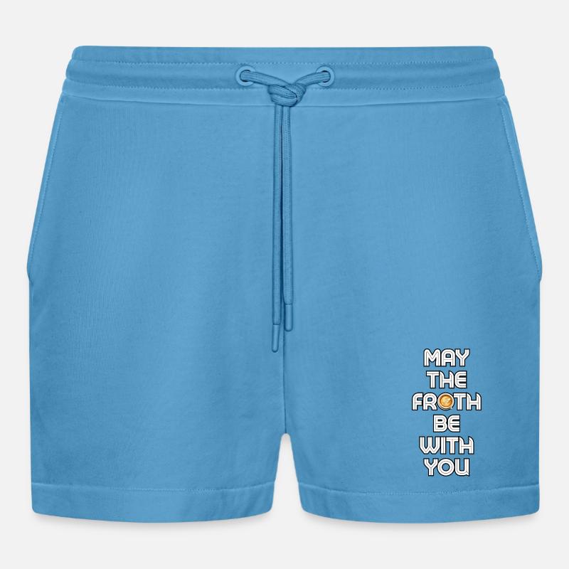 Möge der Schaum mit dir sein - Organic Relaxed Cropped Shorts Made in EU -  Sol Blue