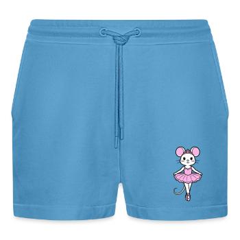 Souris ballerine - Short bio décontracté court fabriqué en UE -  Sol Blue - Devant