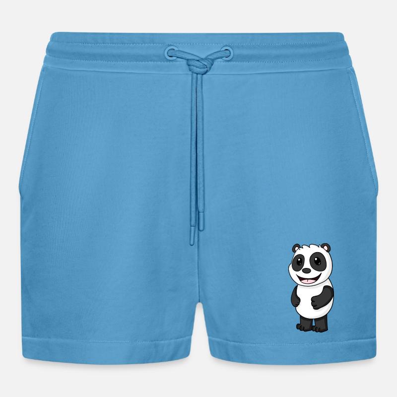 Panda Ours Mignon - Short bio décontracté court fabriqué en UE -  Sol Blue