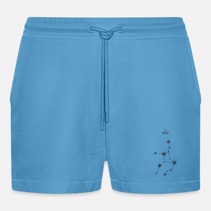 Jungfrau Sternzeichen Sternbild Schwarz & Grau - Organic Relaxed Cropped Shorts Made in EU - Sol Blue