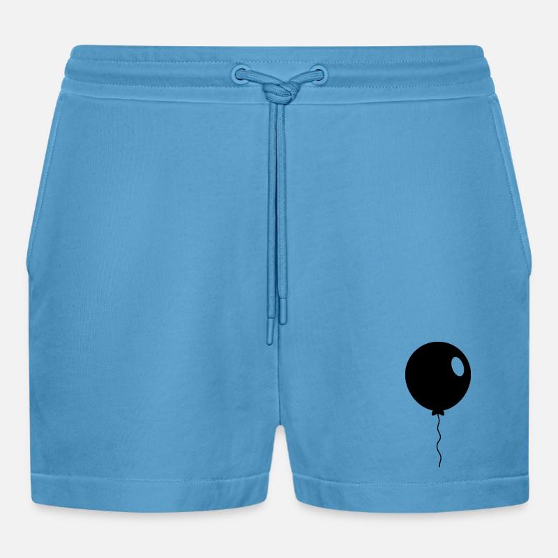 balloon - Organic Relaxed Cropped Shorts Made in EU -  Sol Blue