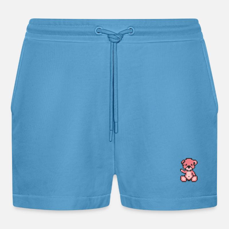 Pixel Bear Candy - Short bio décontracté court fabriqué en UE -  Sol Blue