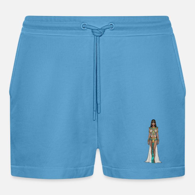 Cleopatra Cosplay - Organic Relaxed Cropped Shorts Made in EU -  Sol Blue