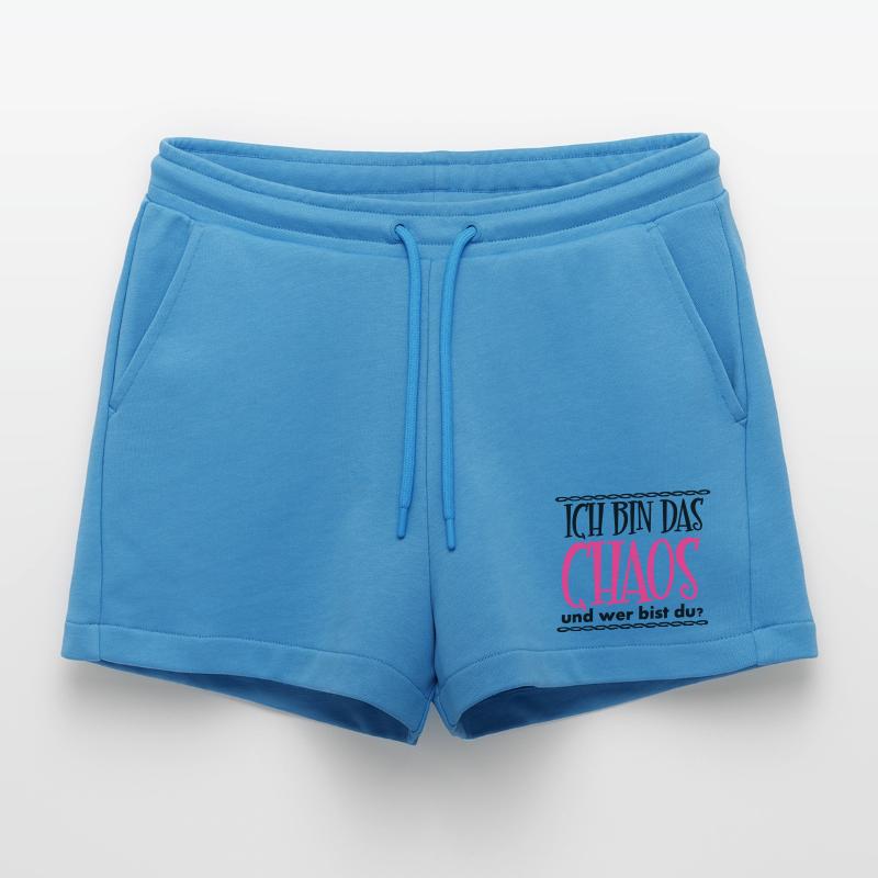 Ich bin das Chaos Geschenk Organic Relaxed Cropped Shorts Made in EU