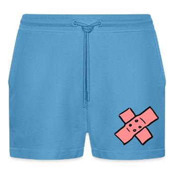 Pflaster - Organic Relaxed Cropped Shorts Made in EU -  Sol Blue - Vorne