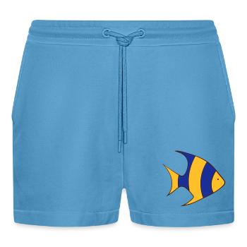 Fisch - Organic Relaxed Cropped Shorts Made in EU -  Sol Blue - Vorne