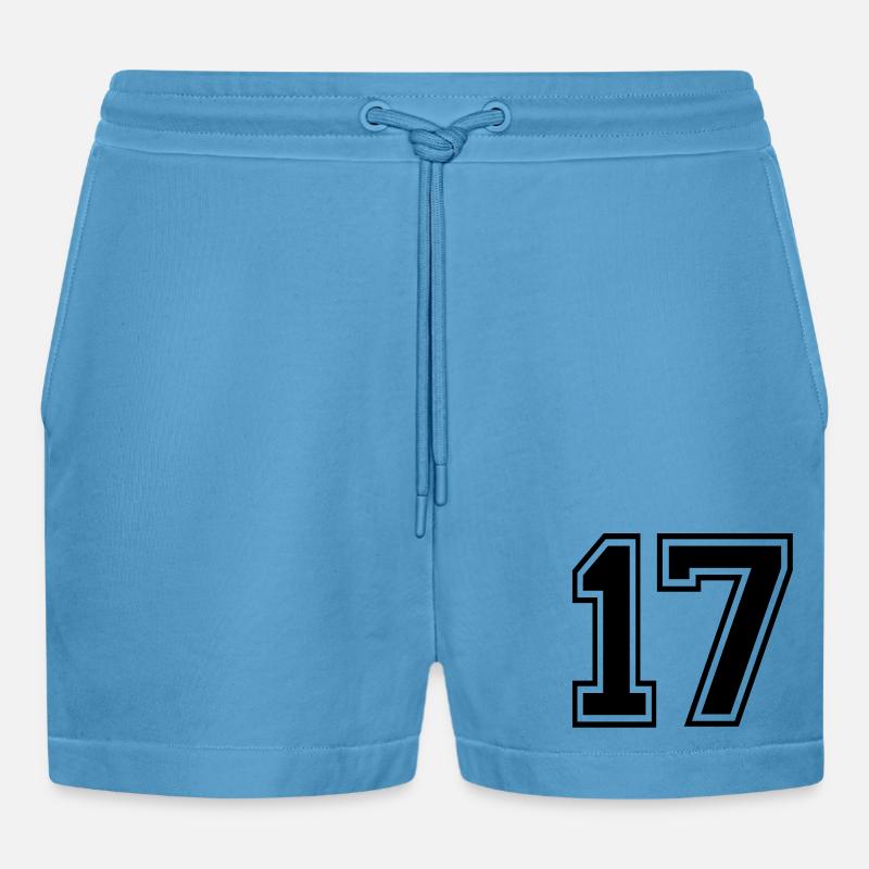 17 - Organic Relaxed Cropped Shorts Made in EU -  Sol Blue