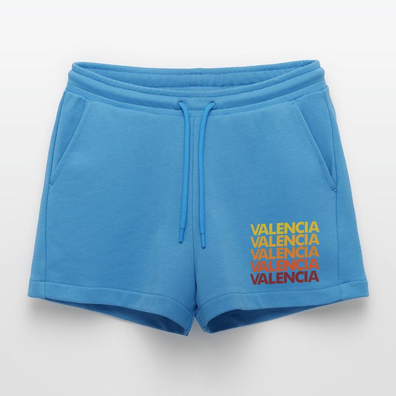 Valencia Gradient Font Stack Organic Relaxed Cropped Shorts Made in EU