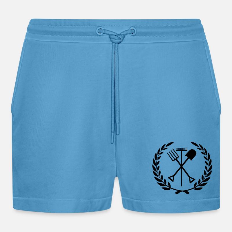 Gartengeräte Rechen, Schaufel, Mistgabel - Organic Relaxed Cropped Shorts Made in EU -  Sol Blue