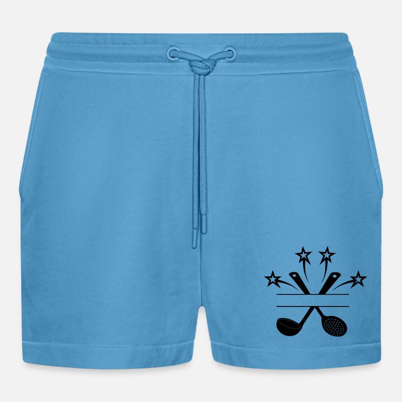 Schaumlöffel und Suppenlöffel 4 Sterne - Organic Relaxed Cropped Shorts Made in EU -  Sol Blue