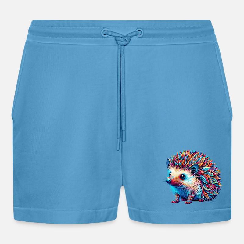 Igel - Organic Relaxed Cropped Shorts Made in EU -  Sol Blue
