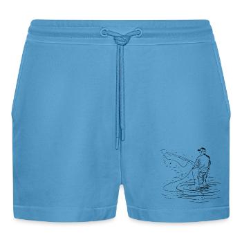 Dessin de pêche - Short bio décontracté court fabriqué en UE -  Sol Blue - Devant