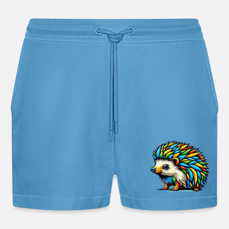 Igel - Organic Relaxed Cropped Shorts Made in EU -  Sol Blue