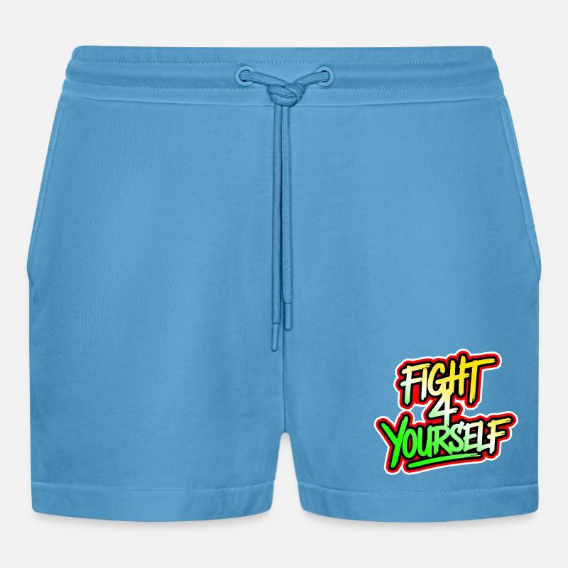 Combattez-vous à 4 vous-même - Short bio décontracté court fabriqué en UE -  Sol Blue