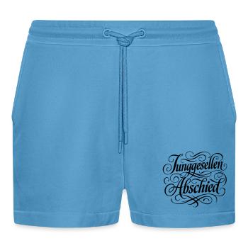 Junggesellenabschied - Organic Relaxed Cropped Shorts Made in EU -  Sol Blue - Vorne