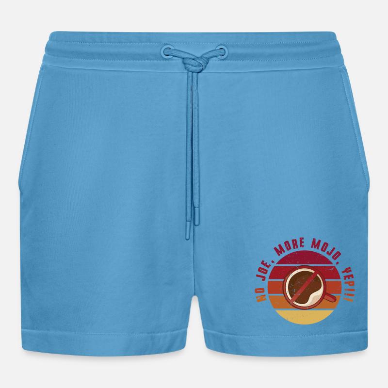 Coffee withdrawal decaffeinated ex-coffee drinker - Organic Relaxed Cropped Shorts Made in EU -  Sol Blue