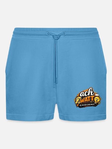 Oh watts of humor – unbelievable! - Organic Relaxed Cropped Shorts Made in EU -  Sol Blue