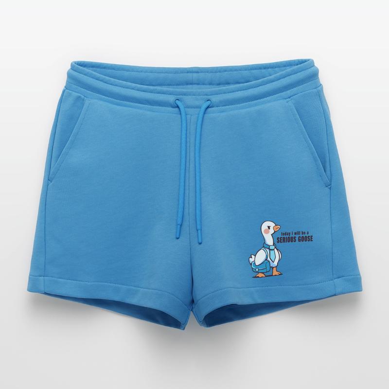 Heute werde ich eine ernsthafte Gans sein Organic Relaxed Cropped Shorts Made in EU