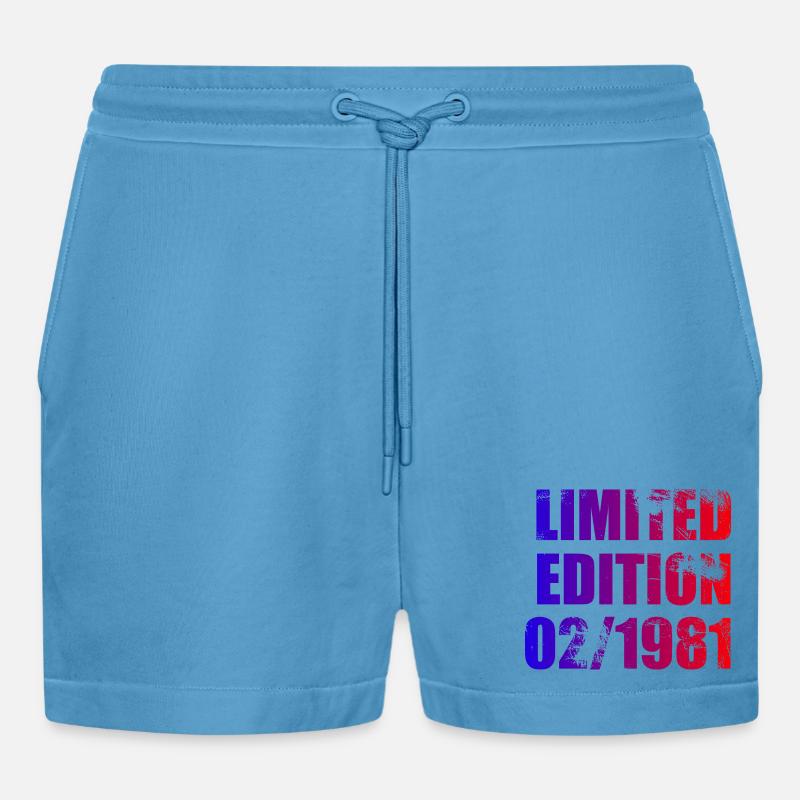 45e anniversaire Édition limitée 02/1981 - Short bio décontracté court fabriqué en UE - Sol Blue